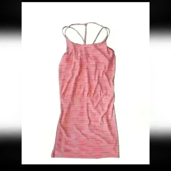 Athleta Womens Orange And White Striped Ariel Venice Strappy Swim Dress LP - Picture 7 of 14